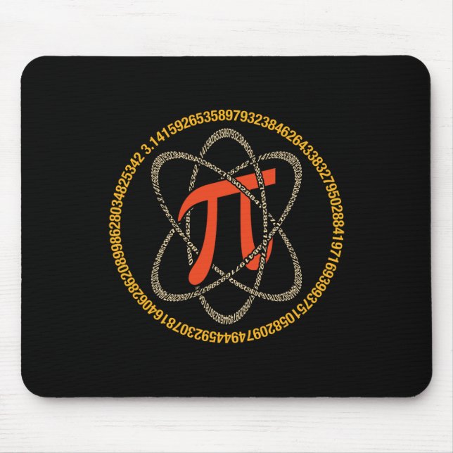 Pi Atom - Pi Day And Math Lover Gift  Mouse Mat (Front)