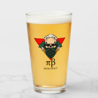 Pi Beta Beer Group Glass