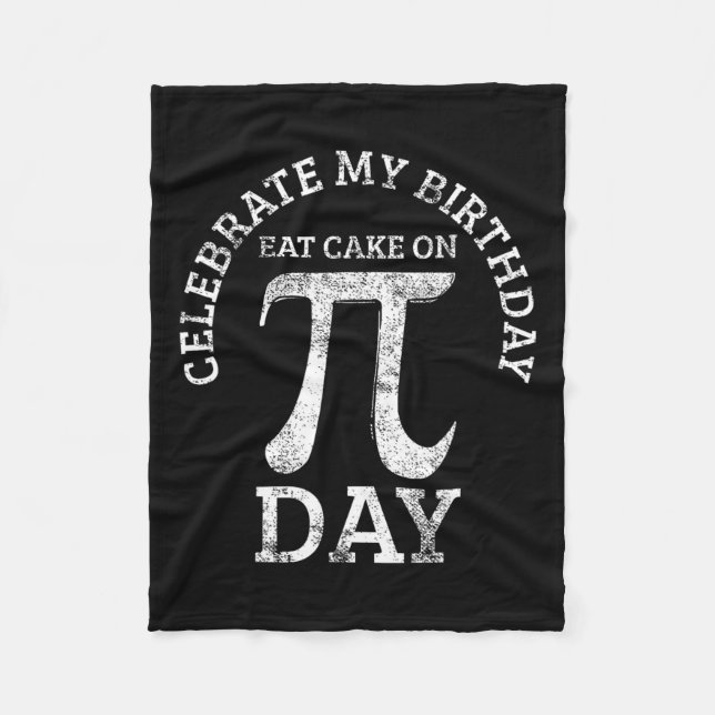 Pi Birthday Math Day Vintage  Fleece Blanket (Front)