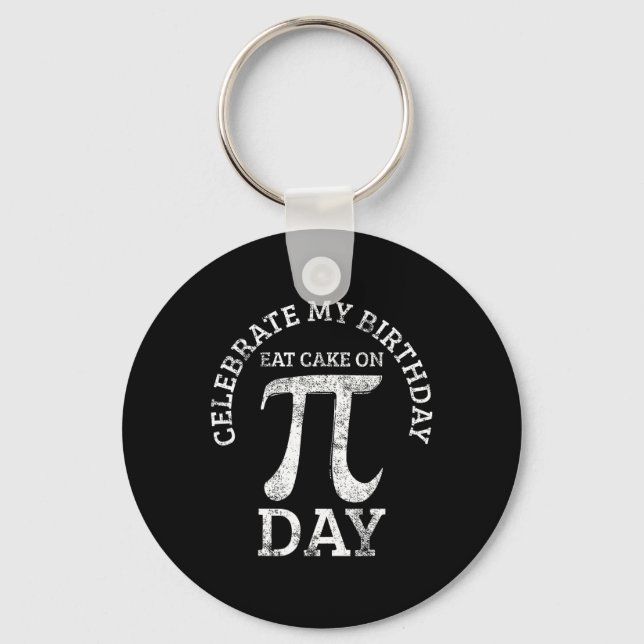Pi Birthday Math Day Vintage  Key Ring (Front)