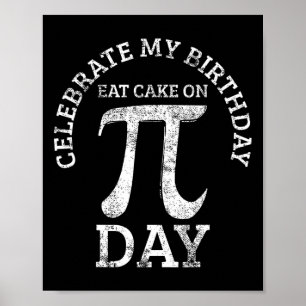 Pi Birthday Math Day Vintage  Poster