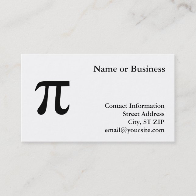 Pi Business Cards (Front)