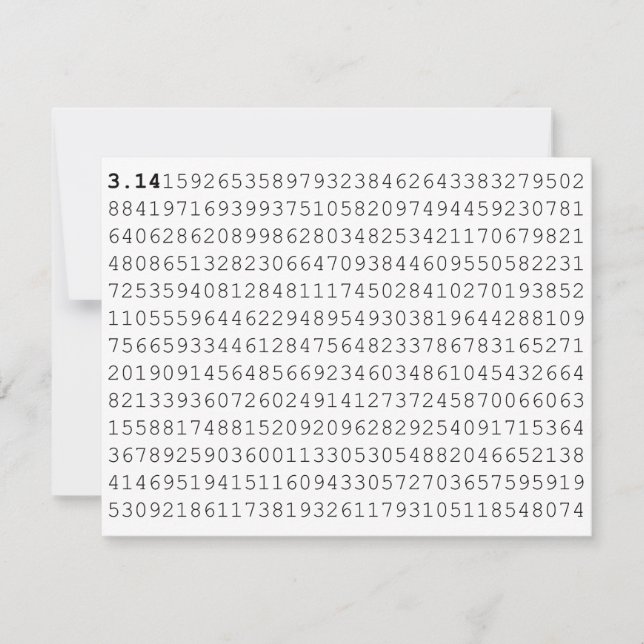 Pi Celebrate 3.14 Pi Day Invitation (Front)