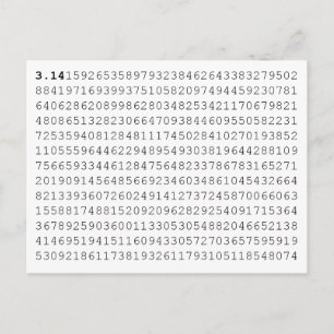 Pi Celebrate 3.14 Pi Day Postcard
