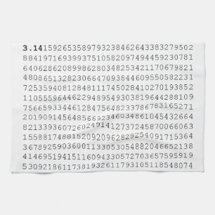 Pi Celebrate 3.14 Pi Day Tea Towel
