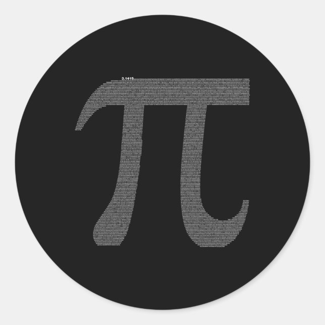 Pi Character With 10  Classic Round Sticker (Front)