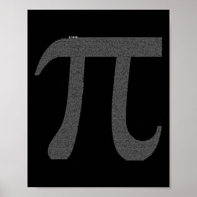 Pi Character With 10  Poster (Front)
