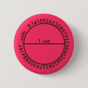 Pi Circle 6 Cm Round Badge