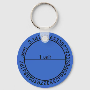Pi Circle Key Ring