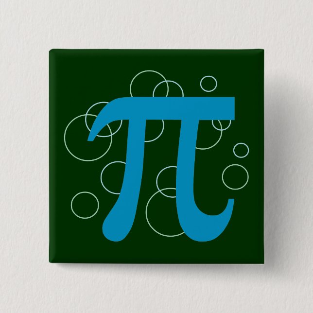 Pi Circles 15 Cm Square Badge (Front)