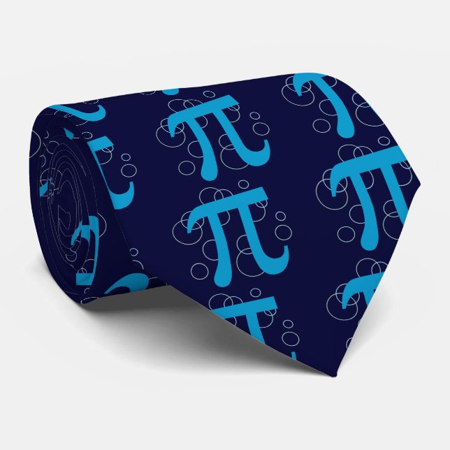 Pi Circles Tie (Rolled)