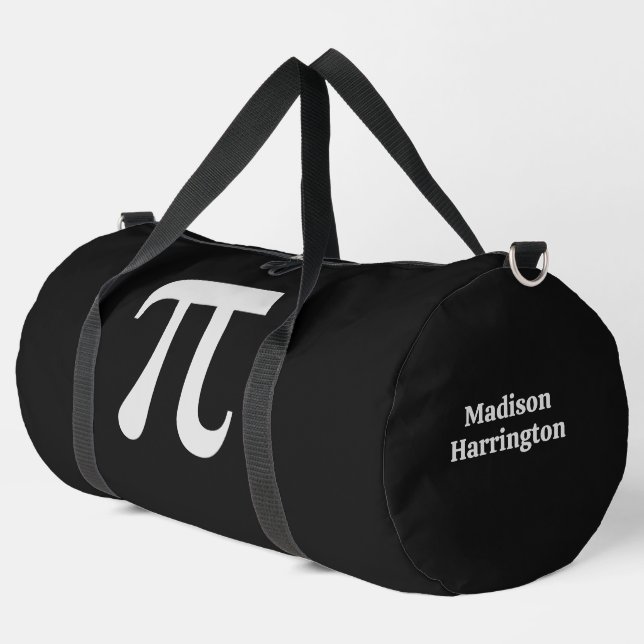 Pi custom name duffle bag (Left Corner)
