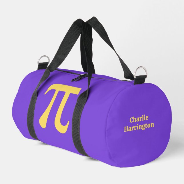 Pi custom name duffle bag (Left Corner)