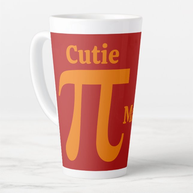 Pi / Cutie Pie custom name Latte Mug (Left Angle)