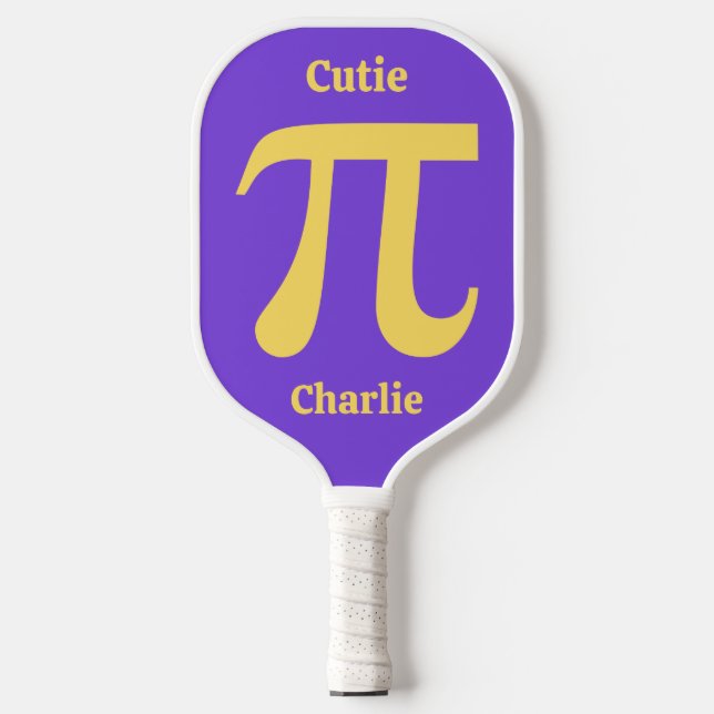 Pi / Cutie Pie custom name Pickleball Paddle (Front)