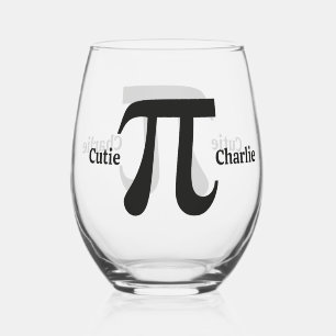 Pi / Cutie Pie custom name Stemless Wine Glass