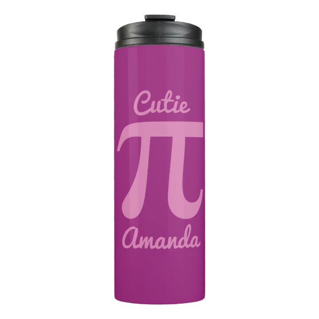 Pi / Cutie Pie custom text & colour tumbler (Front)