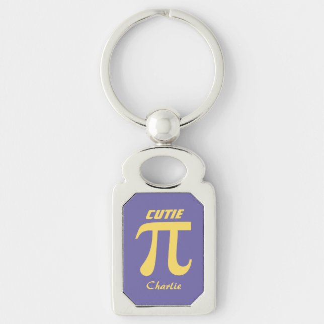 Pi / Cutie Pie custom text key chain (Front)