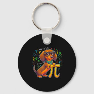 Pi Dachshund Math Pi Math Funny Pi Day Symbol Dog Key Ring