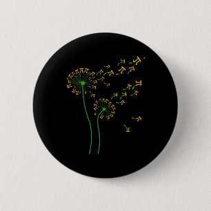 Pi Dandelion Pi Day Dandelion 3.14 Pi Number Math 6 Cm Round Badge