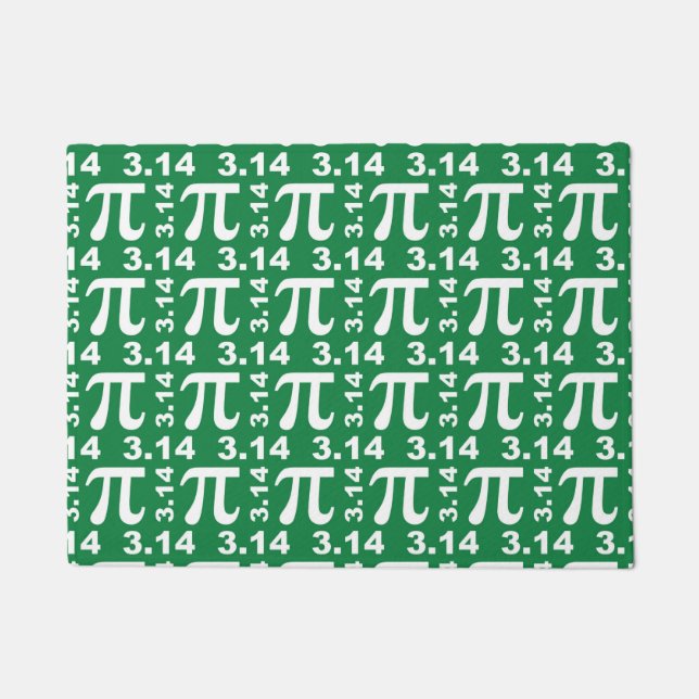 Pi Dark Green Doormat (Front)