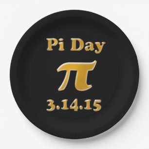 Pi Day 2015 9 inch Paper Plates