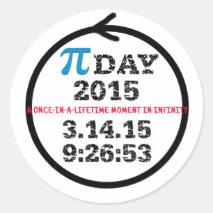 Pi Day 2015: A once-in-a-lifetime moment Classic Round Sticker