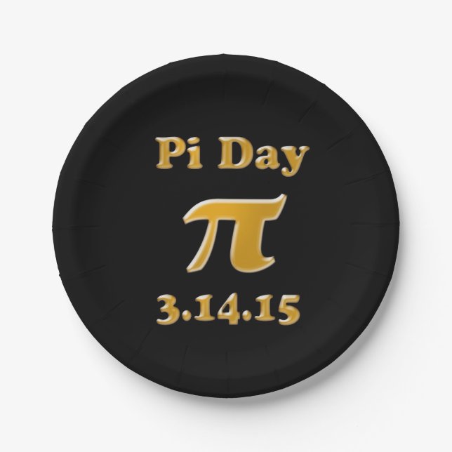 Pi Day 2015 Paper Plates (Front)