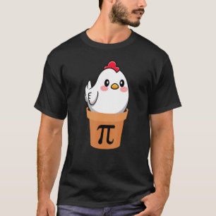 Pi Day 2022 Funny Chicken Pot Pi Day Pie Math Geek T-Shirt