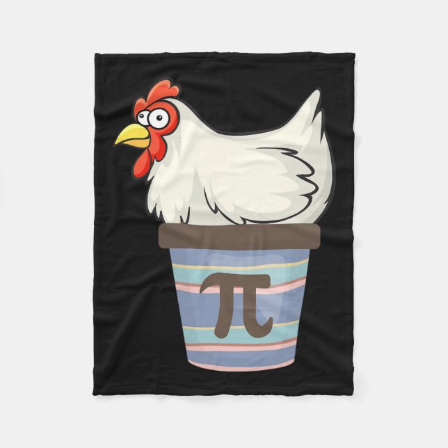 Pi Day 2025 Math Lover Mathematics Chicken Pot Pie Fleece Blanket (Front)