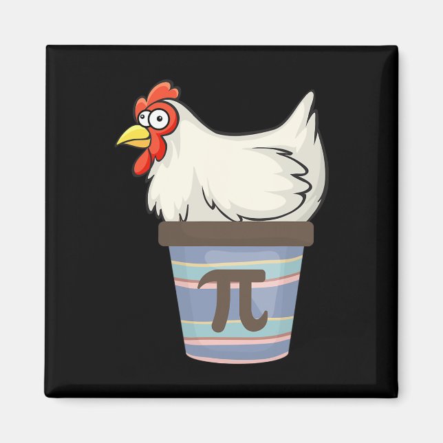 Pi Day 2025 Math Lover Mathematics Chicken Pot Pie Magnet (Front)