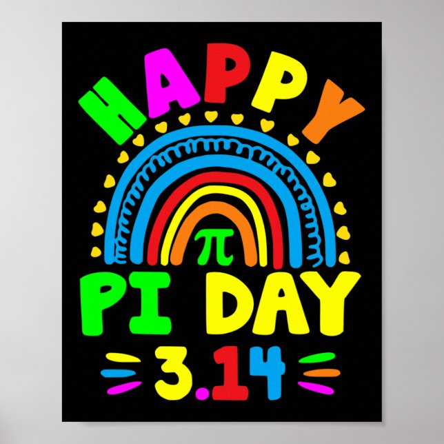Pi Day 2025 Pi Day Rainbow  Poster (Front)