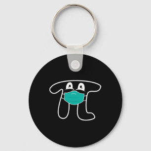 Pi Day 2025 Pi Wearing Mask Math Shirt For Teacher Key Ring