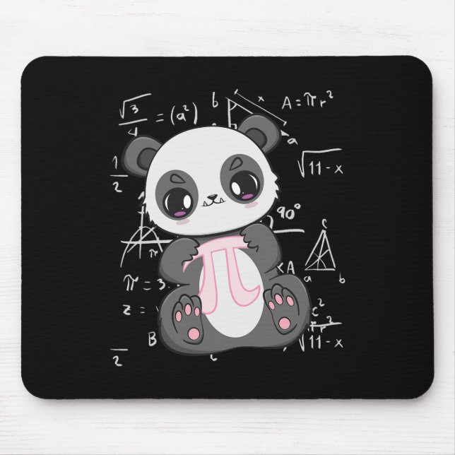 Pi Day 3.14159 Algebra Mathematic Anime Panda Bear Mouse Mat (Front)