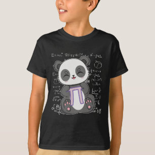 Pi Day 3.14159 Algebra Mathematic Anime Panda Bear T-Shirt