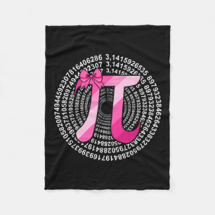 Pi Day 3.14159 Cute Pink Pi Pi Symbol Science And Fleece Blanket
