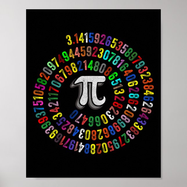 Pi Day 3.14159 Pi Symbol Science And Math Teacher  Poster (Front)