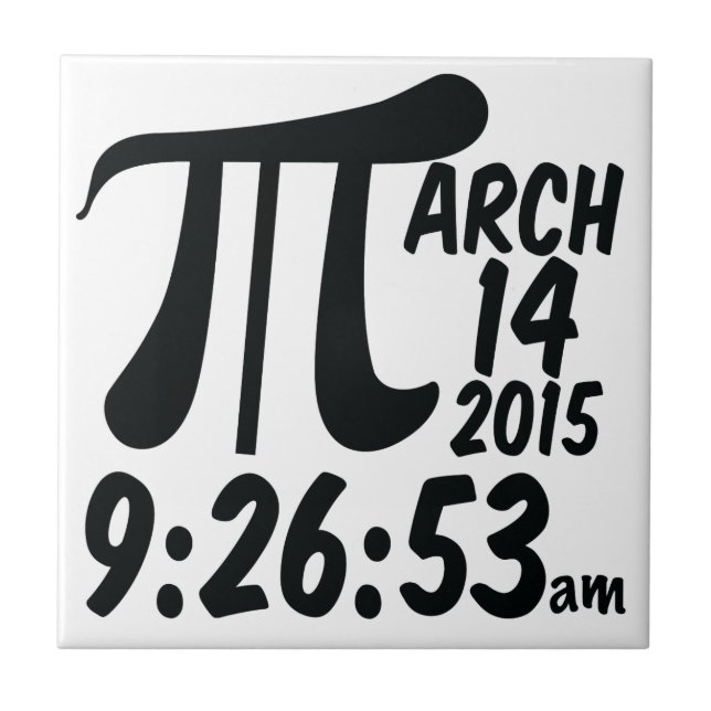 Pi Day 3/14/15 Tile (Front)
