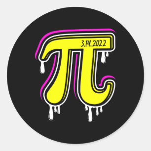 Pi Day 3.14.2025 Bright Classic Round Sticker