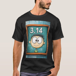 Pi Day 3.14 Cartoonish Geeky Curiosity T-Shirt