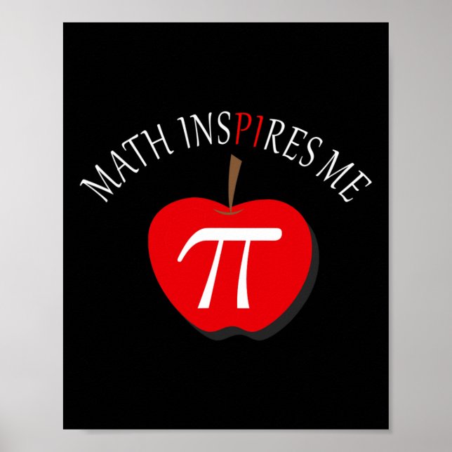 Pi Day 3.14 Funny Math Inspires Me  Poster (Front)