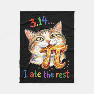 Pi Day 3.14 Funny Pie Menu Poster _ Math Lover Déc Fleece Blanket
