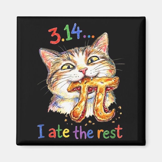 Pi Day 3.14 Funny Pie Menu Poster _ Math Lover Déc Magnet (Front)