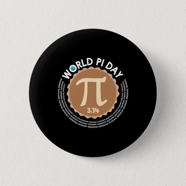 Pi Day - 3.14 March 14 - Math Geometry Nerd - Pie  6 Cm Round Badge (Front)