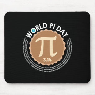 Pi Day - 3.14 March 14 - Math Geometry Nerd - Pie Mouse Mat