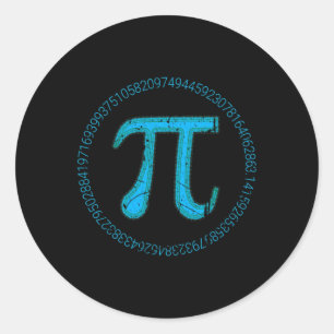Pi Day 3.14 March 14th Math Teacher Vintage Pi  Classic Round Sticker