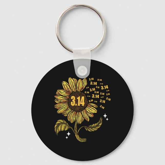 Pi Day 3.14 Number Symbol For Math Teacher  Key Ring (Front)