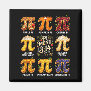 Pi Day 3.14 Pi Menu Funny Fruit Pie Menu Teachers Magnet