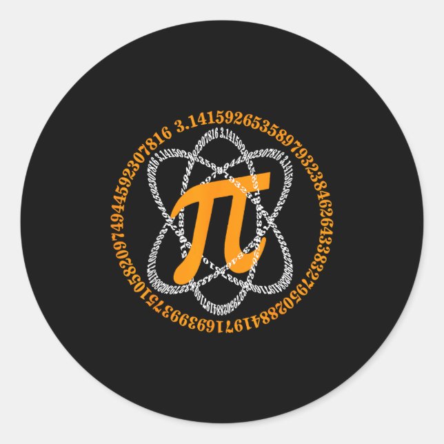 Pi Day 3,14 Pi Number Symbol Math Science Gift  Classic Round Sticker (Front)