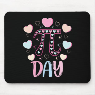 Pi Day 3.14 Pi Symbol Funny Pi Day Candy Heart Mat Mouse Mat